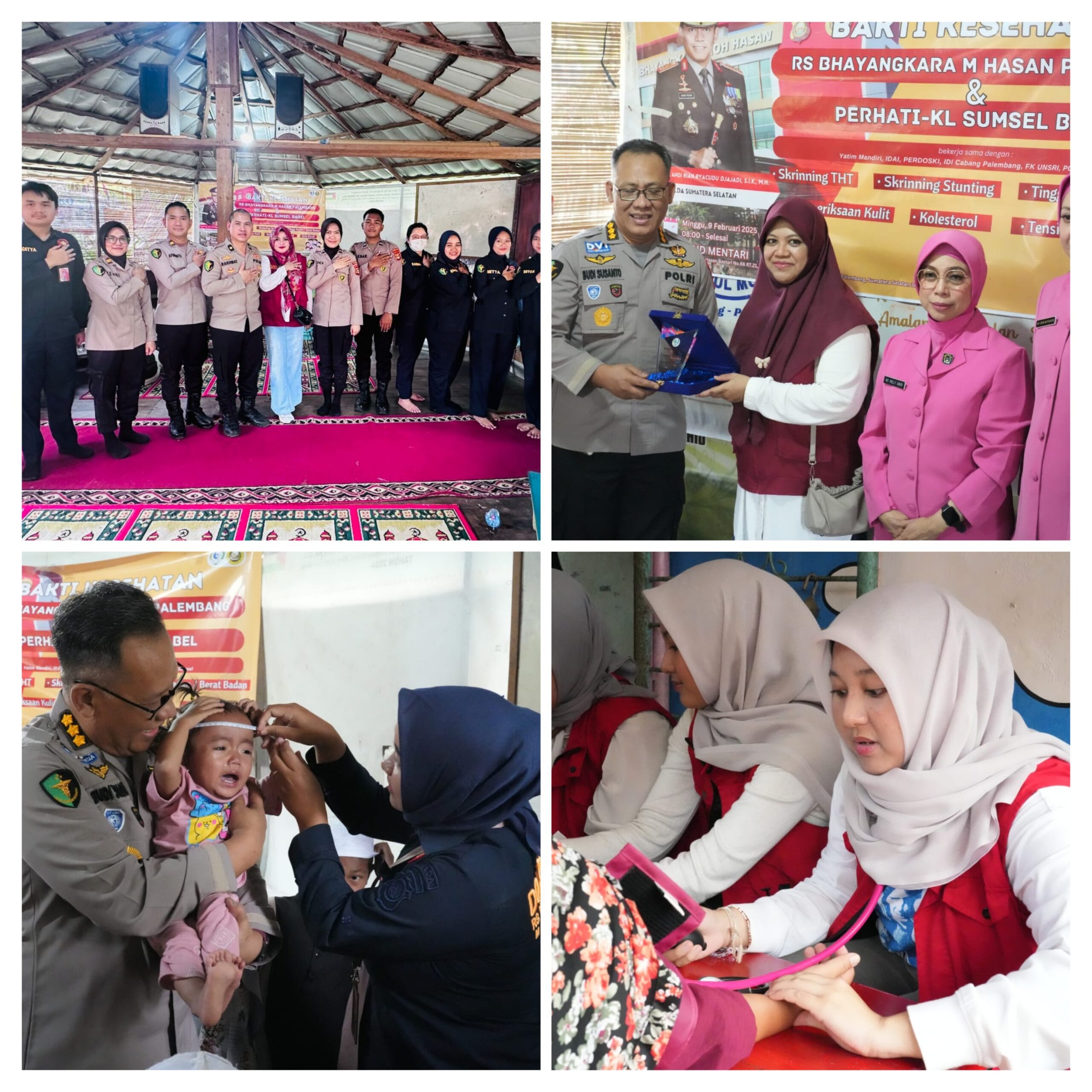 RS Bhayangkara M. Hasan dan PERHATI-KL Sumsel Gelar Bakti Kesehatan untuk Ibu dan Anak