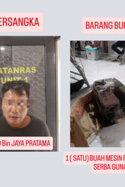 Subdit III Jatanras Polda Sumsel Bekuk Dua Tersangka Pencurian Mesin Penggiling Ikan di Jakabaring Palembang