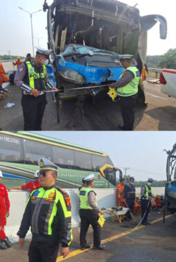 Kecelakaan Beruntun di Tol Palindra KM 9, Belasan Penumpang Bus DAMRI Luka-Luka