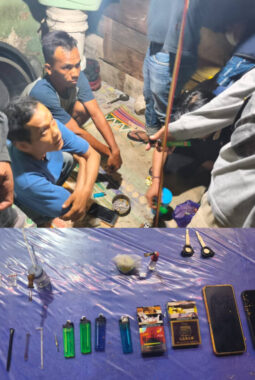 Polsek Plaju Gerebek Dua Lokasi Diduga Jadi Tempat Penyalahgunaan Sabu, Delapan Orang Diamankan